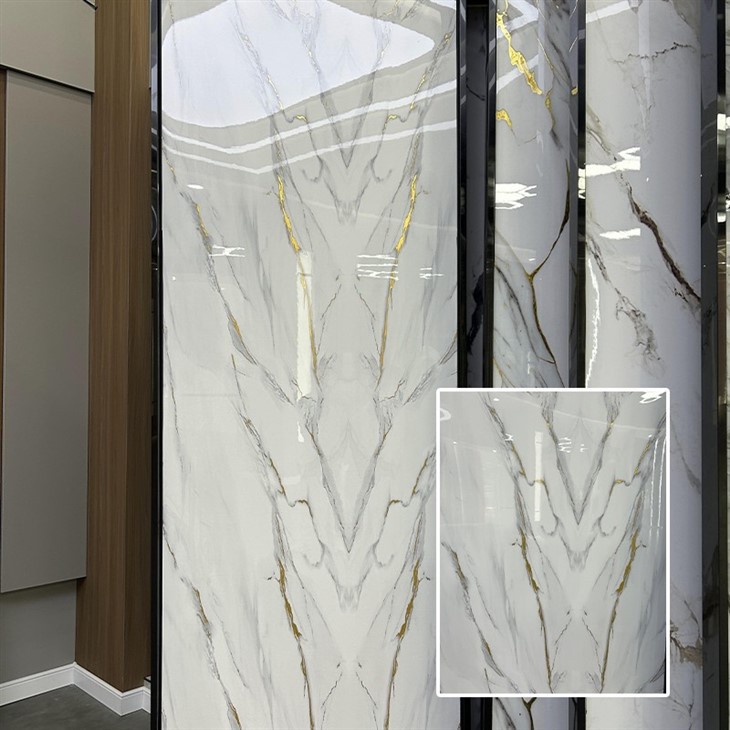 PVC Marble Sheets Luxury Gilded Surface high quality